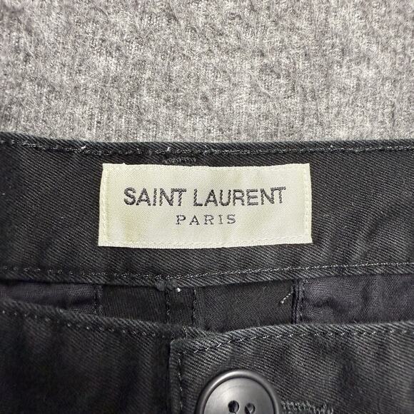 Saint Laurent Chino Pants Men's Size 38x26 Black Made in Italy - Picture 2 of 7